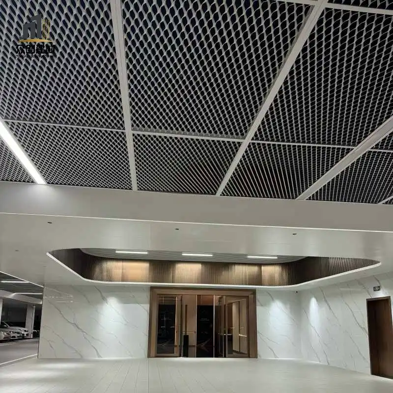 Expanded Aluminum Mesh Ceiling | One-Piece Stretched Weld-Free Architectural Ceiling System